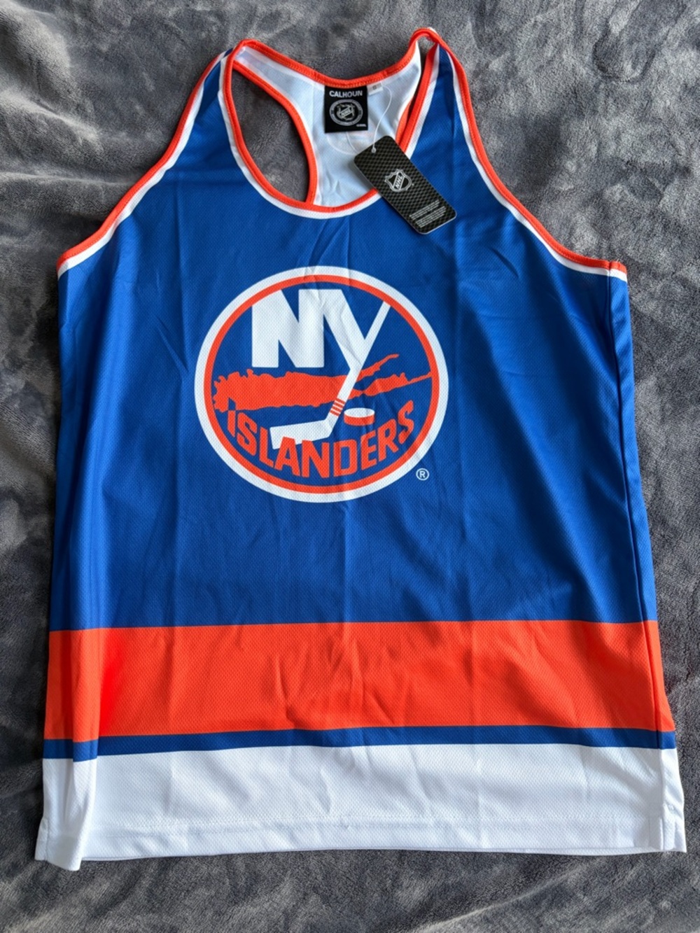 New York Islanders Blue & Orange Racerback Tank